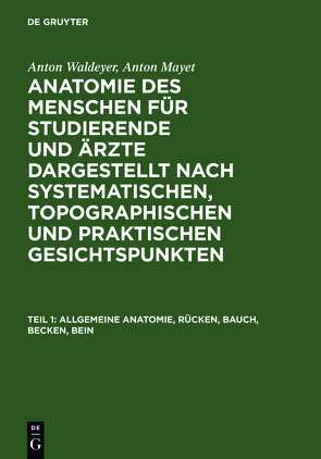 Anton Waldeyer; Anton Mayet: Anatomie des Menschen / Allgemeine Anatomie, Rücken, Bauch, Becken, Bein von Mayet,  Anton, Waldeyer,  Anton