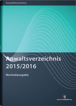 Anwaltsverzeichnis 2015/2016 – Normalausgabe
