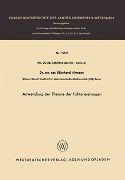 Anwendung der Theorie der Faktorisierungen von Altmann,  Ekkehard