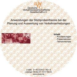 Anwendungen der Stichprobentheorie bei der Planung und Auswertung von Verkehrserhebungen von Bäumer,  Markus, Gabler,  Siegfried, Hautzinger,  Heinz, Peiffer,  Manfred, Schmidt,  Jochen, Steinmeyer,  Imke, Stock,  Wilfried