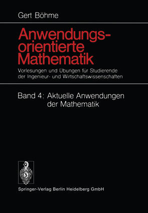 Anwendungsorientierte Mathematik von Böhme,  Gert, Kernler,  H., Niemeier,  H.-V., Pflügel,  D.