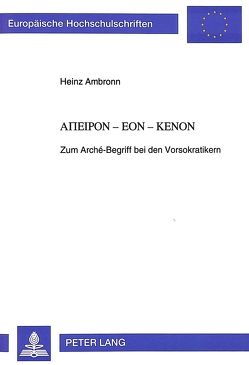 Apeiron-Eon-Kenon von Ambronn,  Heinz