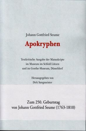 Apokryphen. von Sangmeister,  Dirk, Seume,  Johann Gottfried