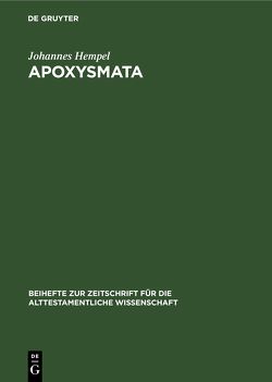 Apoxysmata von Hempel,  Johannes