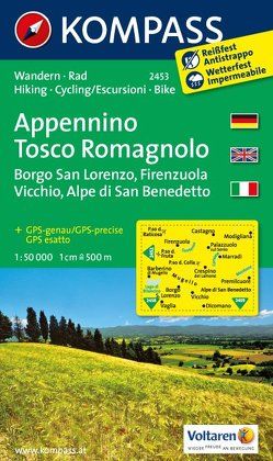 KOMPASS Wanderkarte Appennino Tosco Romagnolo – Borgo San Lorenzo – Firenzuola – Vicchio – Alpe di San Benedetto von KOMPASS-Karten GmbH