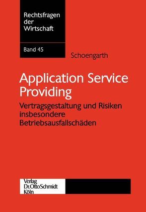 Application Service Providing von Schoengarth,  Anita