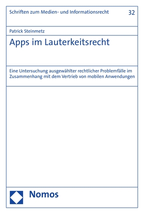 Apps im Lauterkeitsrecht von Steinmetz,  Patrick