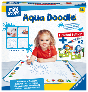Ravensburger ministeps 4177 Aqua Doodle Limited Edition – Erstes Malen mit Wasser, Fleckenfreier Malspaß für Kinder ab 18 Monaten – Limitierte Ausgabe
