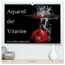 Aquarell der Vitamine – Wenn Obst baden geht (hochwertiger Premium Wandkalender 2024 DIN A2 quer), Kunstdruck in Hochglanz von Rochow,  Holger