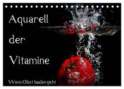 Aquarell der Vitamine – Wenn Obst baden geht (Tischkalender 2024 DIN A5 quer), CALVENDO Monatskalender von Rochow,  Holger