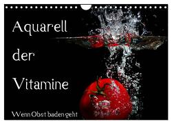 Aquarell der Vitamine – Wenn Obst baden geht (Wandkalender 2024 DIN A4 quer), CALVENDO Monatskalender von Rochow,  Holger