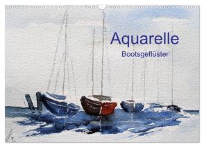 Aquarelle – Bootsgeflüster (Wandkalender 2024 DIN A3 quer), CALVENDO Monatskalender von Kwiatkowski,  Wolfgang