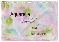Aquarelle – farbenfroh und fantasievoll (Wandkalender 2024 DIN A4 quer), CALVENDO Monatskalender von Rau,  Heike