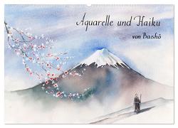 Aquarelle und Haiku von Basho (Wandkalender 2024 DIN A2 quer), CALVENDO Monatskalender von Krause,  Jitka