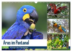 Aras im Pantanal (Wandkalender 2024 DIN A3 quer), CALVENDO Monatskalender von und Michael Herzog,  Yvonne