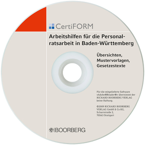 CertiFORM, Arbeitshilfen für die Personalratsarbeit in Baden-Württemberg von Schneider,  Josef