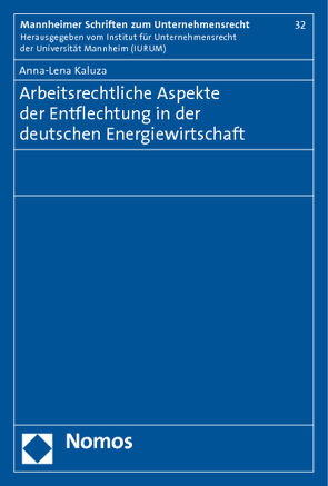 Arbeitsrechtliche Aspekte der Entflechtung in der deutschen Energiewirtschaft von Kaluza,  Anna-Lena