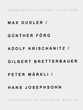 Architektur + Kunst – Dialoge von Mueller,  Ulrich