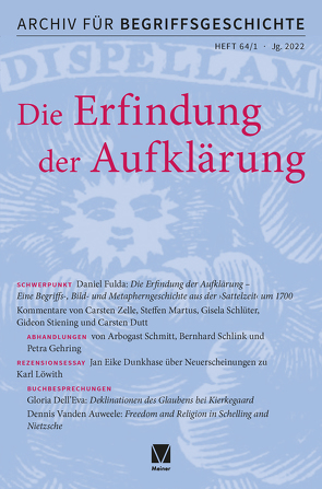 Archiv für Begriffsgeschichte. Band 64,1 von Busche,  Hubertus, Dutt,  Carsten, Erler,  Michael