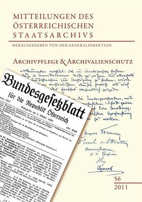 Archivpflege und Archivalienschutz von Generaldirektion des österreichischen