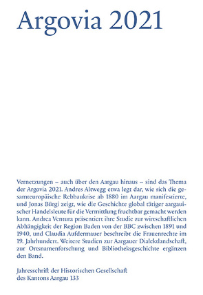 Argovia 2021 von Historische Gesellschaft des Kantons Aargau
