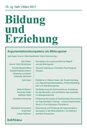 Argumentationskompetenz als Bildungsziel von Käser,  Udo, Paschen,  Harm, Röhr-Sendlmeier,  Una