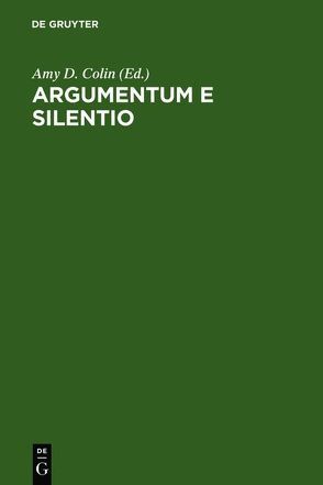Argumentum e Silentio von Allemann,  Beda, Colin,  Amy D., Derrida,  Jacques, Mosès,  Stephane