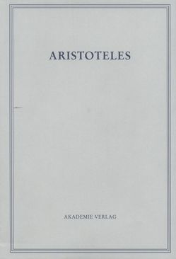 Aristoteles: Aristoteles Werke / Parva Naturalia II von King,  Richard A. H.