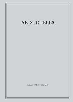 Aristoteles: Aristoteles Werke / Zoologische Schriften I von Zierlein,  Stephan