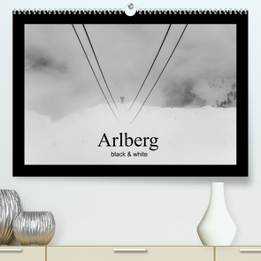 Arlberg black and white (Premium, hochwertiger DIN A2 Wandkalender 2023, Kunstdruck in Hochglanz) von Männel - studio-fifty-five,  Ulrich