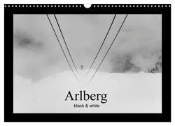 Arlberg black and white (Wandkalender 2024 DIN A3 quer), CALVENDO Monatskalender von Männel - studio-fifty-five,  Ulrich