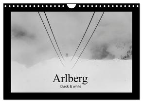 Arlberg black and white (Wandkalender 2024 DIN A4 quer), CALVENDO Monatskalender von Männel - studio-fifty-five,  Ulrich