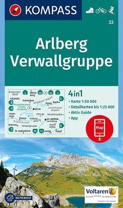 KOMPASS Wanderkarte Arlberg, Verwallgruppe von KOMPASS-Karten GmbH