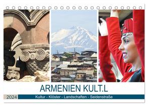 Armenien KULT.L – Kultur – Klöster – Landschaften – Seidenstraße (Tischkalender 2024 DIN A5 quer), CALVENDO Monatskalender von Vier,  Bettina