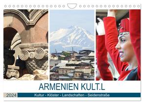 Armenien KULT.L – Kultur – Klöster – Landschaften – Seidenstraße (Wandkalender 2024 DIN A4 quer), CALVENDO Monatskalender von Vier,  Bettina