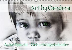 Art by Gendera – Asien Spezial Geburtstagskalender (Wandkalender immerwährend DIN A3 quer) von Gendera,  Stefanie