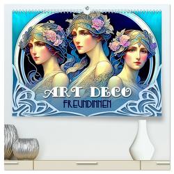 Art Deco Freundinnen (hochwertiger Premium Wandkalender 2024 DIN A2 quer), Kunstdruck in Hochglanz von glandarius,  Garrulus