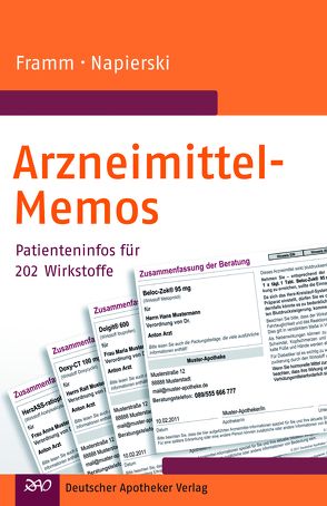 Arzneimittel-Memos von Framm,  Joachim, Napierski,  Ann-Luise