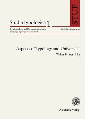 Aspects of Typology and Universals von Bisang,  Walter