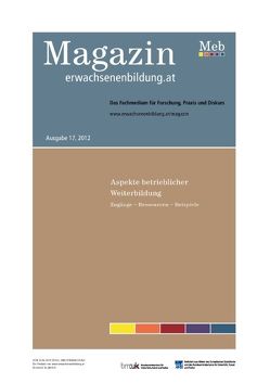 Aspekte betrieblicher Weiterbildung – Magazin erwachsenenbildung.at, 17/2012 von Schneeberger,  Arthur