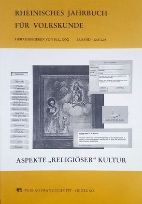Aspekte „Religiöser“ Kultur von Cox,  H L