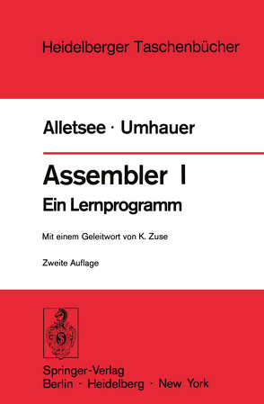 Assembler I von Alletsee,  Rainer, Umhauer,  Gerd, Zuse,  Konrad