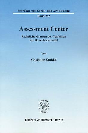 Assessment Center. von Stubbe,  Christian