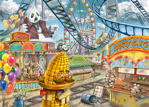 Ravensburger EXIT Puzzle Kids – 12926 Im Freizeitpark – 368 Teile Puzzle für Kinder ab 9 Jahren, Kinderpuzzle
