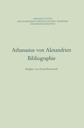 Athanasius von Alexandrien von Butterweck,  Christel