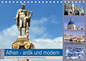 Athen – antik und modern (Tischkalender 2021 DIN A5 quer) von Thauwald,  Pia