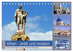 Athen – antik und modern (Tischkalender 2024 DIN A5 quer), CALVENDO Monatskalender von Thauwald,  Pia