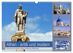 Athen – antik und modern (Wandkalender 2024 DIN A3 quer), CALVENDO Monatskalender von Thauwald,  Pia