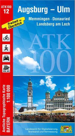 ATK100-12 Augsburg-Ulm (Amtliche Topographische Karte 1:100000) von Landesamt für Digitalisierung,  Breitband und Vermessung,  Bayern
