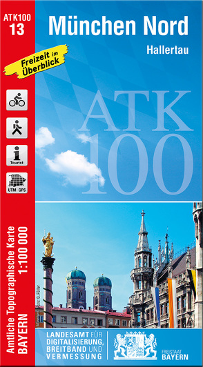 ATK100-13 München Nord (Amtliche Topographische Karte 1:100000) von Landesamt für Digitalisierung,  Breitband und Vermessung,  Bayern